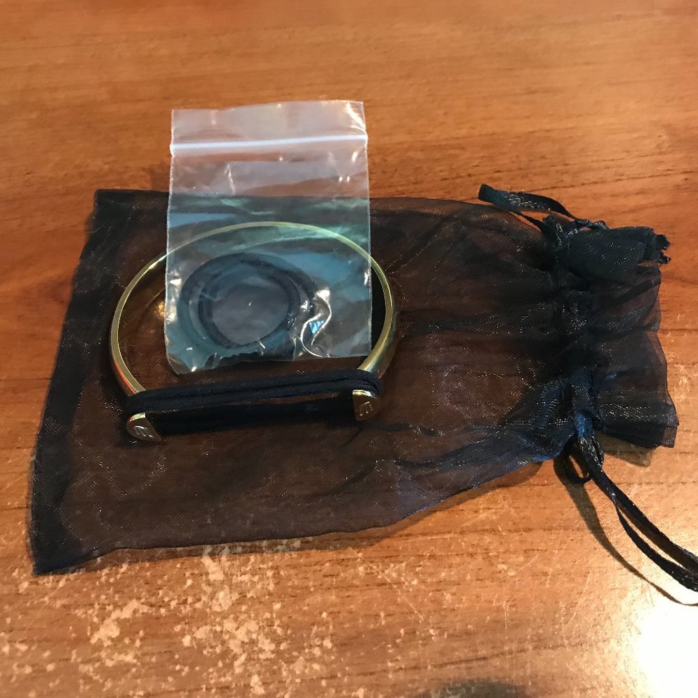 ASHLEY BRIDGET 18K GP SKINNY CUFF HAIRTIE BRACELET